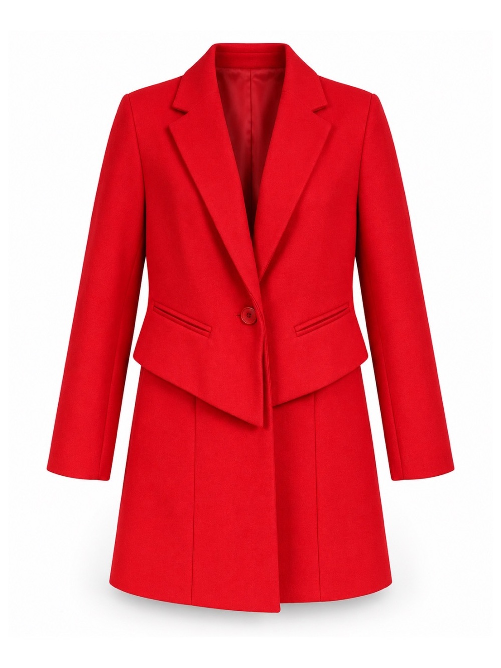 BB Dakota Coral Red Rynn Peacoat Jacket Womens Size XS